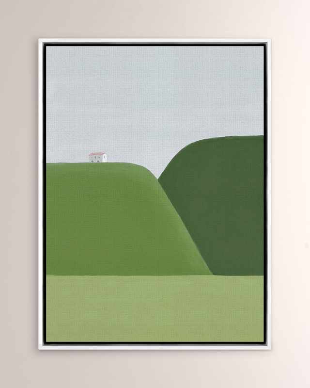 "House On a Hill" Framed Giclee by Roseanne Kenny